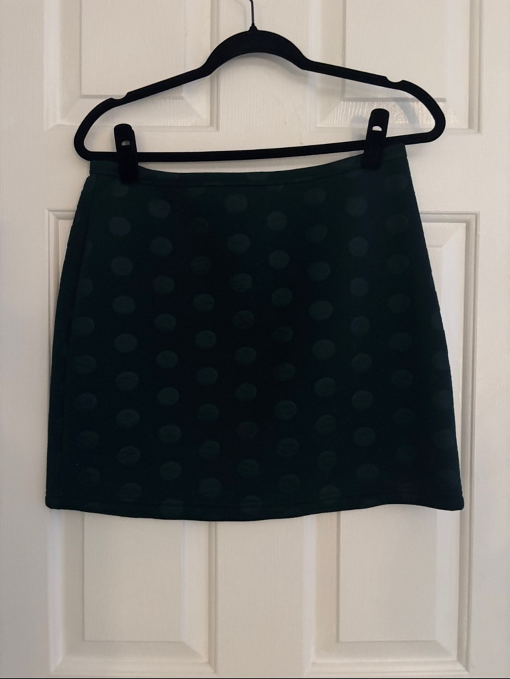 Sonia Rykiel Dark Green Polka-Spot Mini Skirt